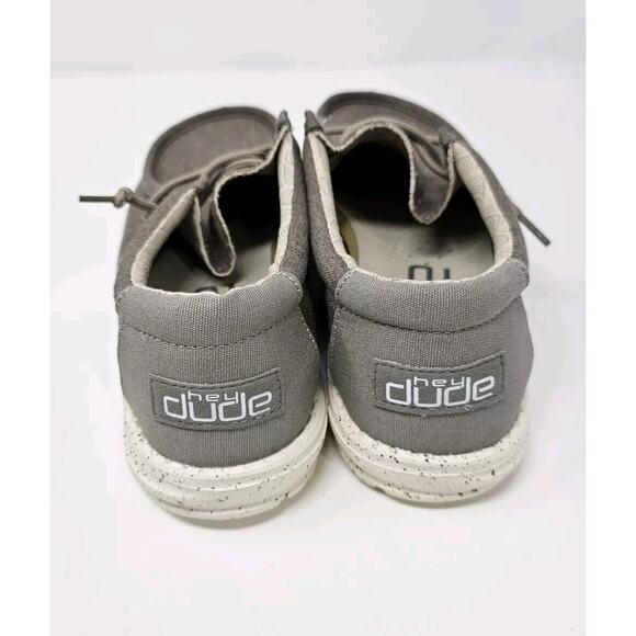 Hey Dude Wally Chambray Sepia Brown Slip On Lace Casual Comfort Shoe Men 8 New - Picture 10 of 16